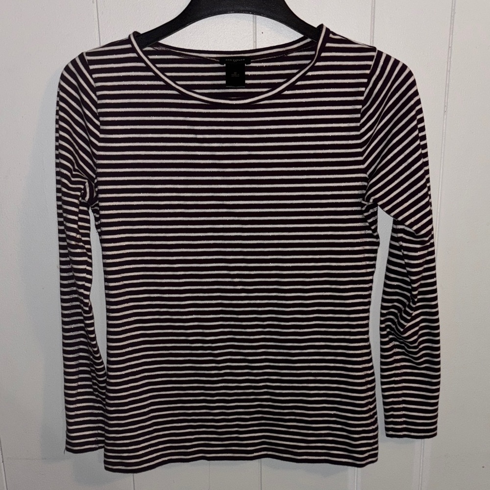 Striped Long Sleeve Top Ann Taylor